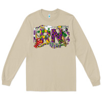 Mushroom RN Registered Nurse Mardi Gras Long Sleeve Tee - LillyAllenDesigns