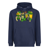 Navy St. Patrick's Day coffee cups Heavyweight Hoodie - HowdyJamesFarm