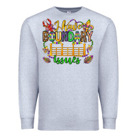 Heather Grey ı have boundary issues mardi gras olivia Premium Sweatshirt - OliviaCreatesArt