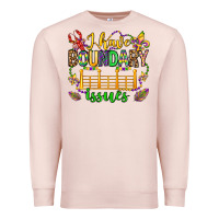 Pale Pink ı have boundary issues mardi gras olivia Premium Sweatshirt - OliviaCreatesArt