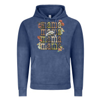 Vintage Denim mama mama mama mama western flower Vintage Hoodie - NancyCooperArtShop