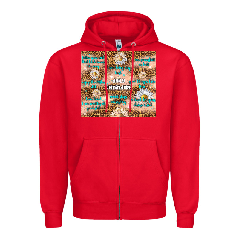 Daily Reminders Zipper Hoodie by TumblerDesignByShophia | Teevron