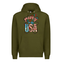 Army Green Party in the USA 4th of july Premium Hoodie - HowdyJamesFarm