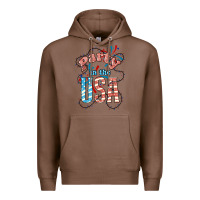 Chestnut Party in the USA 4th of july Premium Hoodie - HowdyJamesFarm