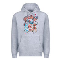 Heather Grey Party in the USA 4th of july Premium Hoodie - HowdyJamesFarm