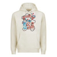 Oatmeal Heather Party in the USA 4th of july Premium Hoodie - HowdyJamesFarm