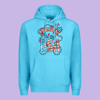 Party In The Usa 4th Of July Premium Hoodie Designed By Howdyjamesfarm