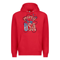 Red Party in the USA 4th of july Premium Hoodie - HowdyJamesFarm