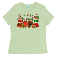 Matcha Christmas elfs coffee Ladies Tee - Jasminsmagicworld