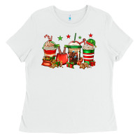 White Christmas elfs coffee Ladies Tee - Jasminsmagicworld