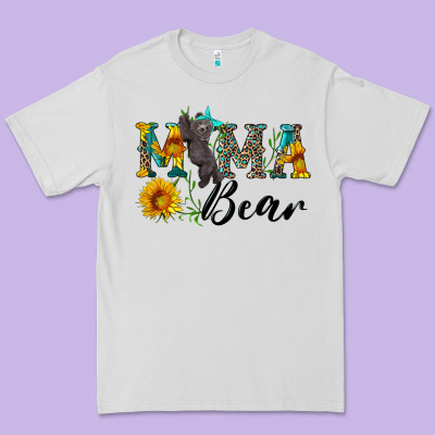 Blue Mama Bear With Cute Bear Premium Tee Designed By Artiststas