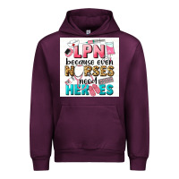 Mauve Wine LPN because nurses need heroes Urban Hoodie - LillyAllenDesigns