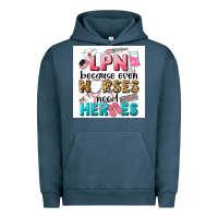 Pigment Midnight Navy LPN because nurses need heroes Urban Hoodie - LillyAllenDesigns