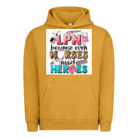 Pigment Peanut Butter LPN because nurses need heroes Urban Hoodie - LillyAllenDesigns