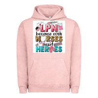 Pigment Salmon LPN because nurses need heroes Urban Hoodie - LillyAllenDesigns