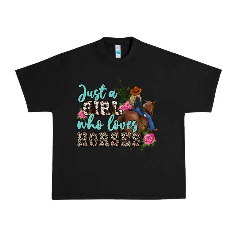 Just A Girl Who Loves Horses Urban Heavy Tee by MaliasSmallBusiness | Teevron