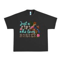 Pigment Black just a girl who loves horses Urban Heavy Tee - MaliasSmallBusiness