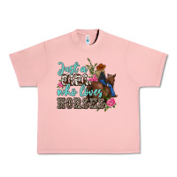 Salmon just a girl who loves horses Urban Heavy Tee - MaliasSmallBusiness