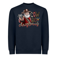 Navy cowboy christmas Heavyweight Sweatshirt - SublimationCraftShop
