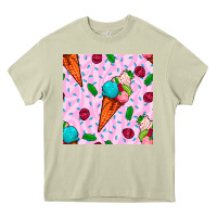 Mossy ice cream seamless pattern Heavy Core Tee - BundleAndBundleShop