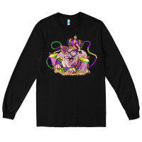 Black Mardi Gras pig Long Sleeve Tee - LillyAllenDesigns