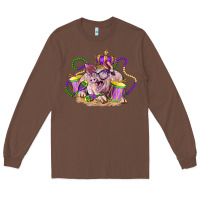 Chestnut Mardi Gras pig Long Sleeve Tee - LillyAllenDesigns