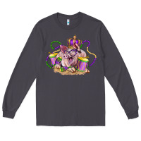 Smoke Mardi Gras pig Long Sleeve Tee - LillyAllenDesigns