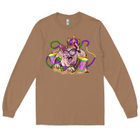 Toasted Coconut Mardi Gras pig Long Sleeve Tee - LillyAllenDesigns