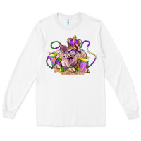 White Mardi Gras pig Long Sleeve Tee - LillyAllenDesigns