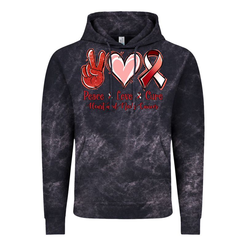 Peace Love Cure Heart And Neck Cancer Vintage Hoodie by Jasminsmagicworld | Teevron