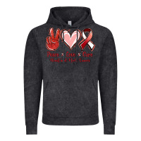Vintage Black Peace Love Cure Heart And Neck Cancer Vintage Hoodie - Jasminsmagicworld
