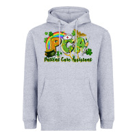 Heather Grey PCA Patient Care Assistant St. Patrick's Day Heavyweight Hoodie - CowGirlArtShop