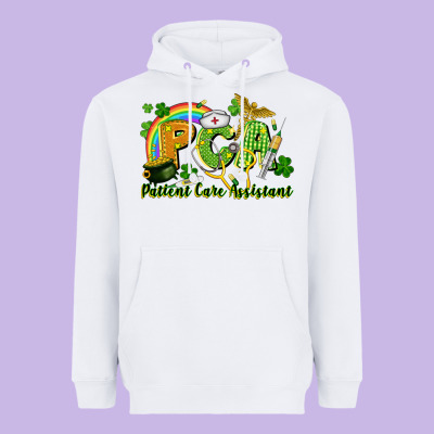 Pca Patient Care Assistant St. Patrick's Day Heavyweight Hoodie Designed By Cowgirlartshop