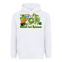 White PCA Patient Care Assistant St. Patrick's Day Heavyweight Hoodie - CowGirlArtShop