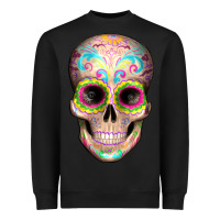 Black Mexican Skull Heavyweight Sweatshirt - Artiststas