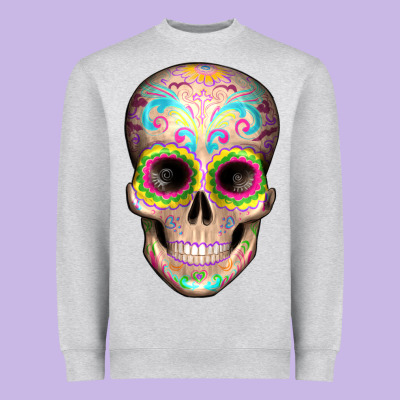 Mexican Skull Heavyweight Sweatshirt Designed By Artiststas