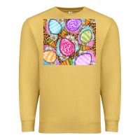 Antique Gold Easter eggs daisies carrots Premium Sweatshirt - OliviaCreatesArt