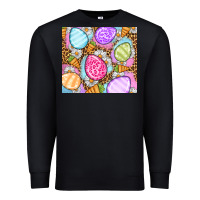 Black Easter eggs daisies carrots Premium Sweatshirt - OliviaCreatesArt