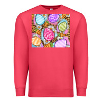 Cardinal Easter eggs daisies carrots Premium Sweatshirt - OliviaCreatesArt