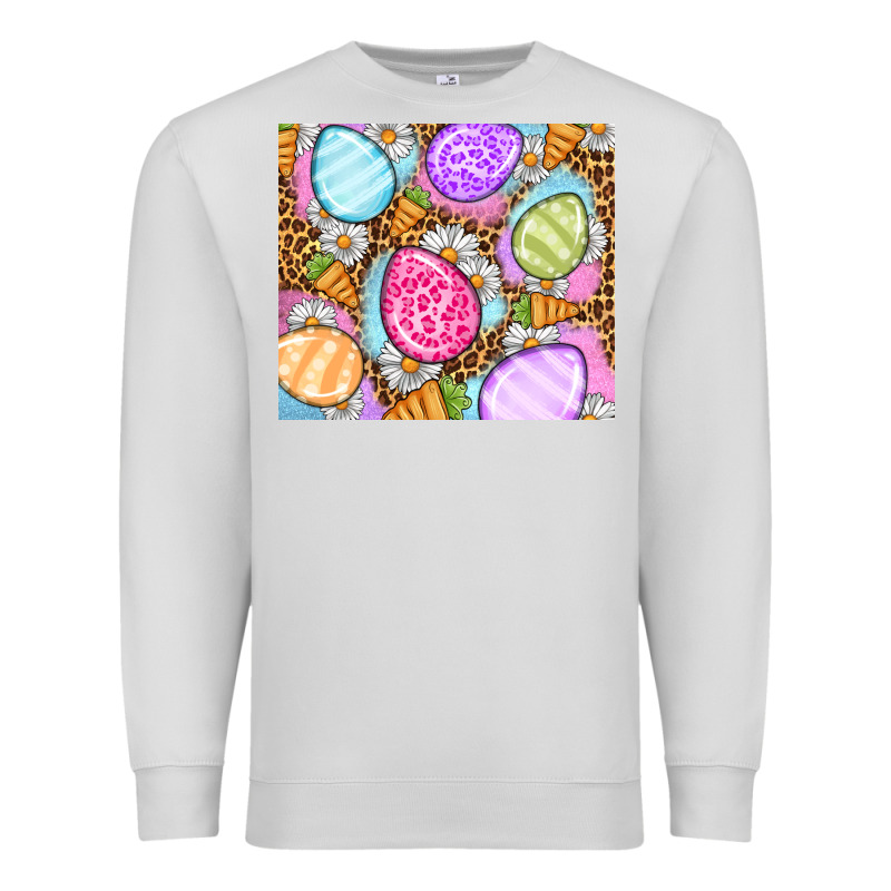 Easter Eggs Daisies Carrots Premium Sweatshirt by OliviaCreatesArt | Teevron
