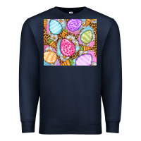Navy Easter eggs daisies carrots Premium Sweatshirt - OliviaCreatesArt
