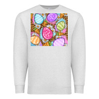 Oatmeal Heather Easter eggs daisies carrots Premium Sweatshirt - OliviaCreatesArt