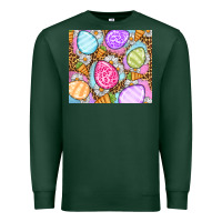 Sports Green Easter eggs daisies carrots Premium Sweatshirt - OliviaCreatesArt