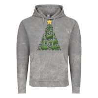 Cloud Rock dinosaur christmas tree Vintage Hoodie - MaliasSmallBusiness