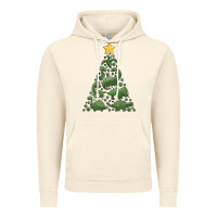 Vintage Artic dinosaur christmas tree Vintage Hoodie - MaliasSmallBusiness