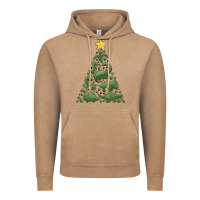 Vintage Coffee dinosaur christmas tree Vintage Hoodie - MaliasSmallBusiness