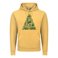 Vintage Mustard dinosaur christmas tree Vintage Hoodie - MaliasSmallBusiness