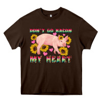 Chocolate Brown western don't go bacon my heart pig Heavy Core Tee - Artiststas