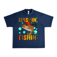 Navy wishing i was fishing Urban Heavy Tee - MaliasSmallBusiness