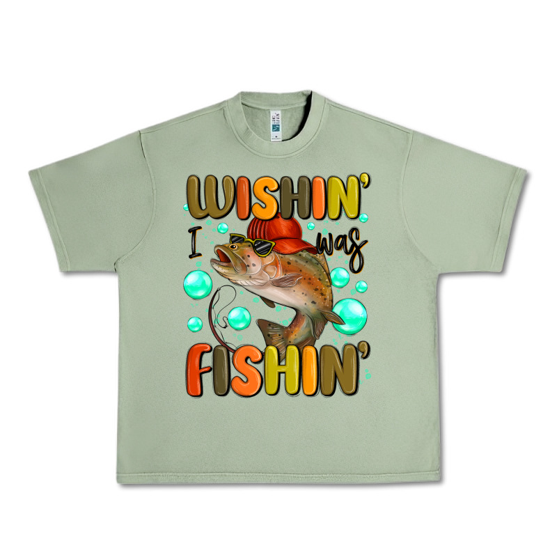 Wishing I Was Fishing Urban Heavy Tee by MaliasSmallBusiness | Teevron